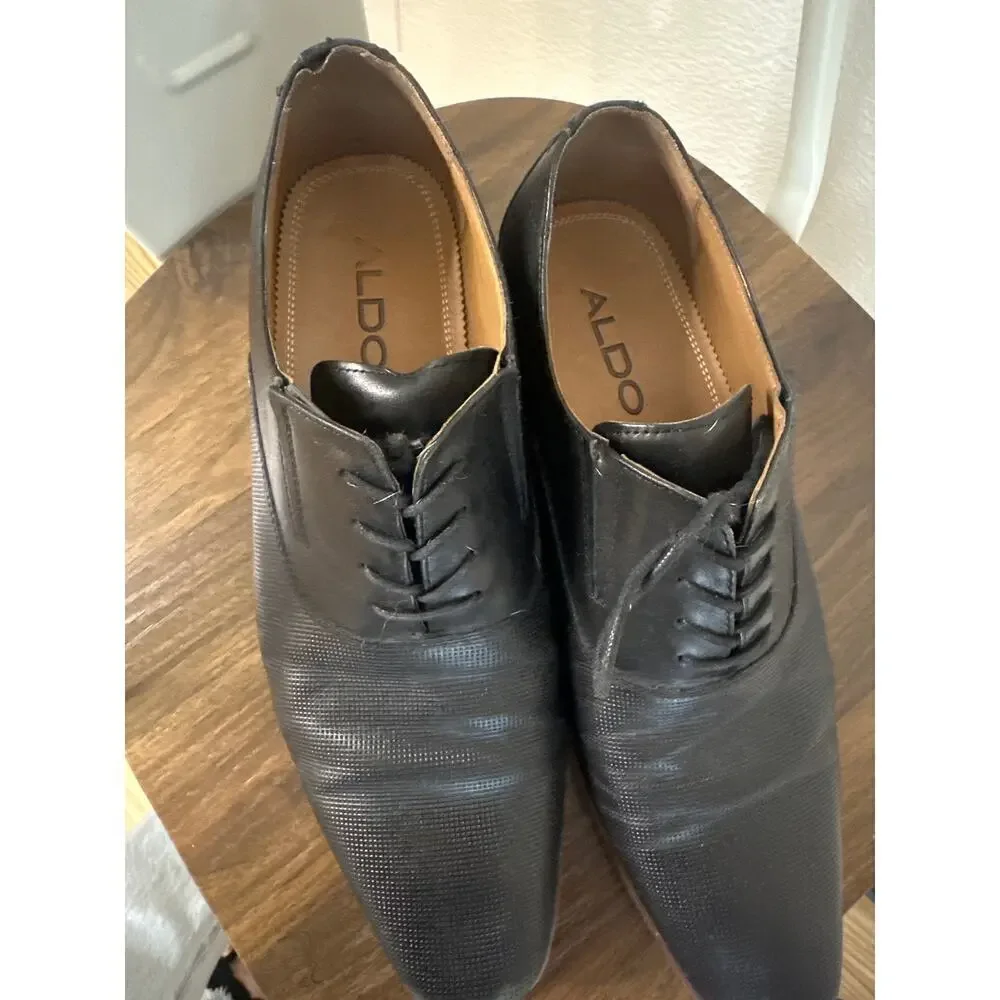 Aldo Mens Shoes, Size 8, Black leather